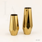 Modern Geometric Gold Stainless Steel Floor Vase