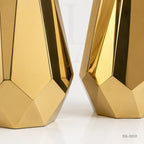 Modern Geometric Gold Stainless Steel Floor Vase