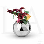 Modern Faceted Mirror Stainless Steel Decorative Vase