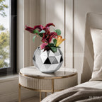 Modern Faceted Mirror Stainless Steel Decorative Vase