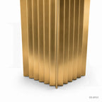Modern Fluted Gold Stainless Steel Floor Planter