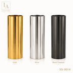 Luxury Mirror Gold Stainless Steel Cylinder Floor Planter