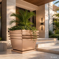Luxury Rose Gold Stainless Steel Layered Cube Planter