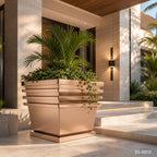 Luxury Rose Gold Stainless Steel Layered Cube Planter