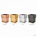 Luxury Rose Gold Stainless Steel Layered Cube Planter