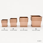 Luxury Rose Gold Stainless Steel Layered Cube Planter