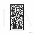 Custom Tree Pattern Wrought Iron Privacy Fence Panel for Gardens & Outdoor Living