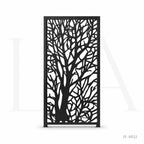 Custom Tree Pattern Wrought Iron Privacy Fence Panel for Gardens & Outdoor Living