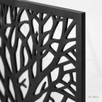 Custom Tree Pattern Wrought Iron Privacy Fence Panel for Gardens & Outdoor Living