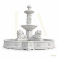 Grand Classical Marble Fountain with Maidens & Guardian Lions