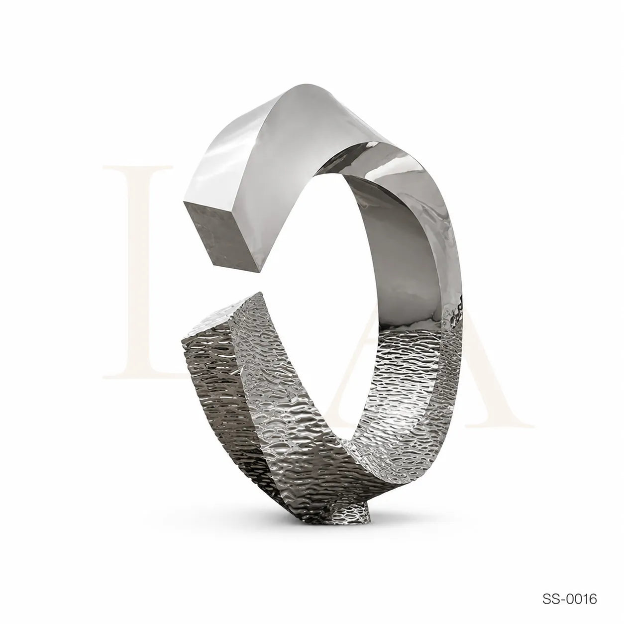 Monumental Infinity Ring Stainless Steel Sculpture for Luxury Landscapes