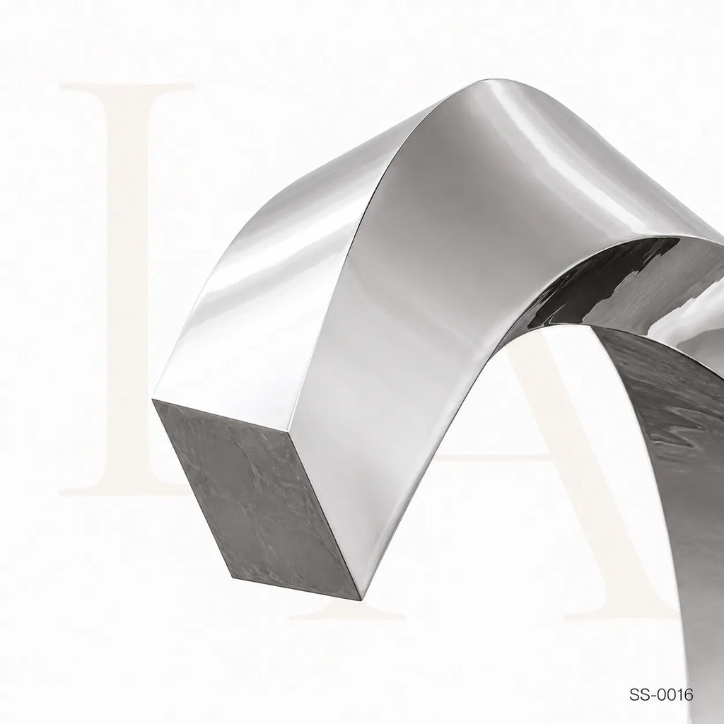 Monumental Infinity Ring Stainless Steel Sculpture for Luxury Landscapes