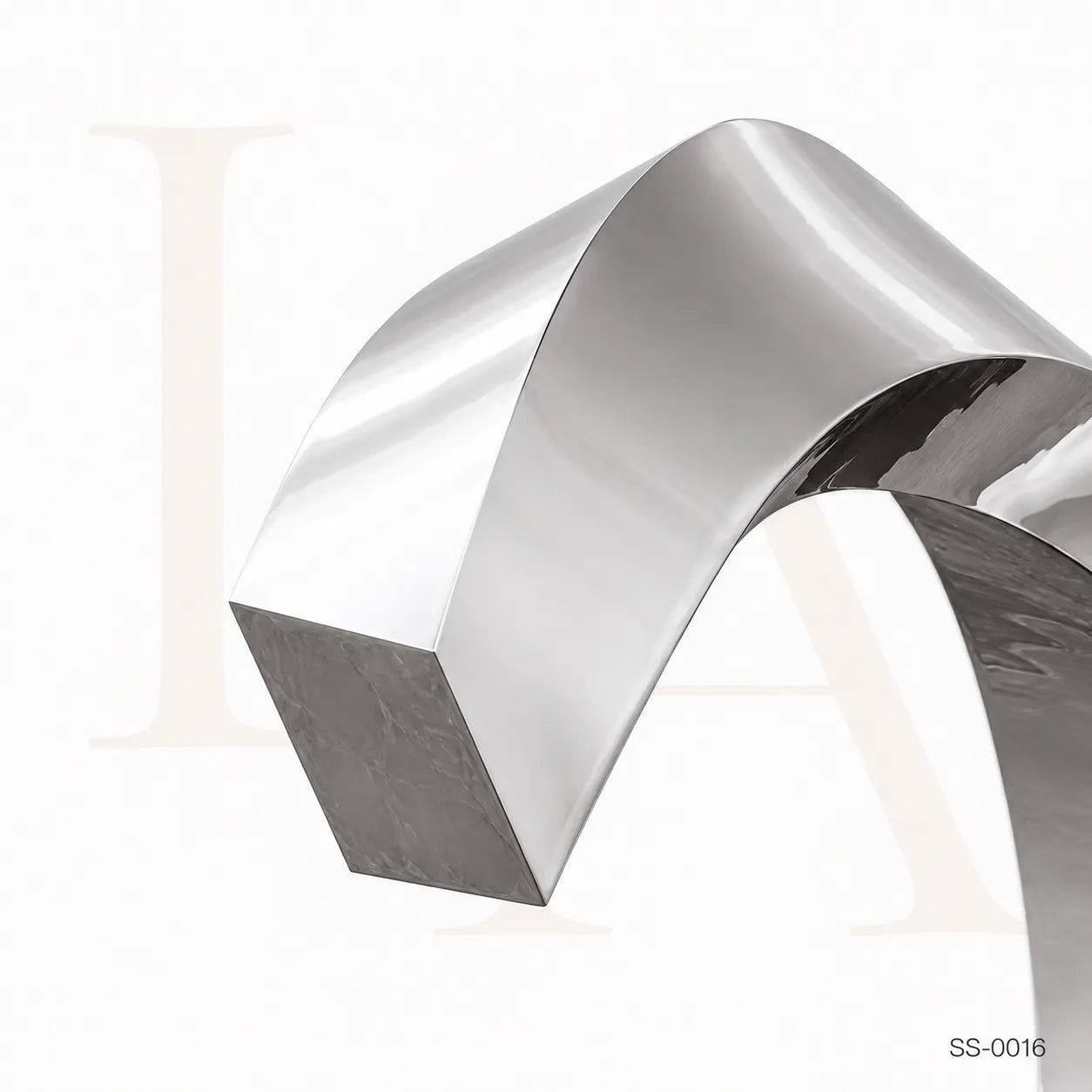 Monumental Infinity Ring Stainless Steel Sculpture for Luxury Landscapes