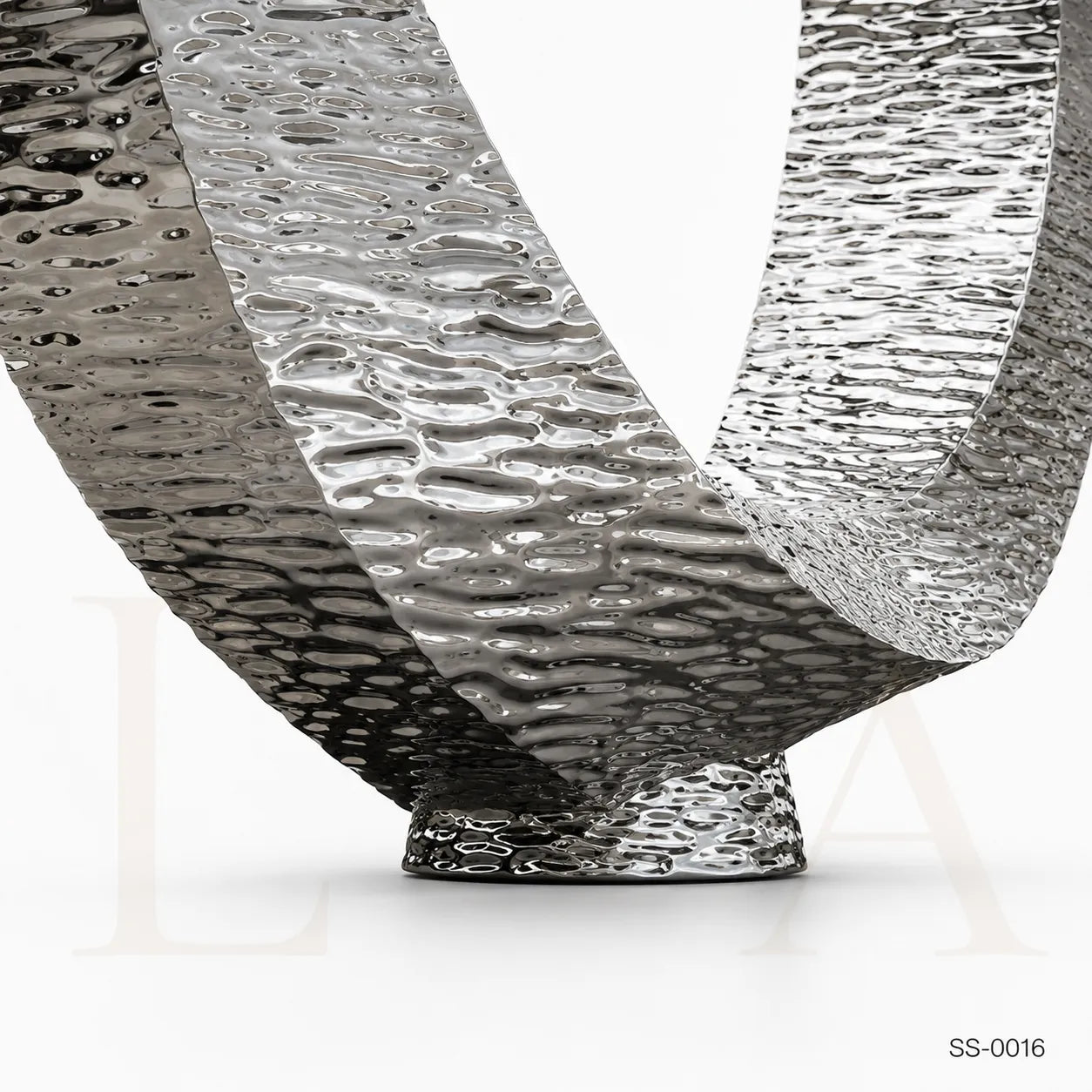 Monumental Infinity Ring Stainless Steel Sculpture for Luxury Landscapes