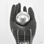 Monumental Stainless Steel Hand Sculpture with Mirror Sphere for Public Art Landscapes