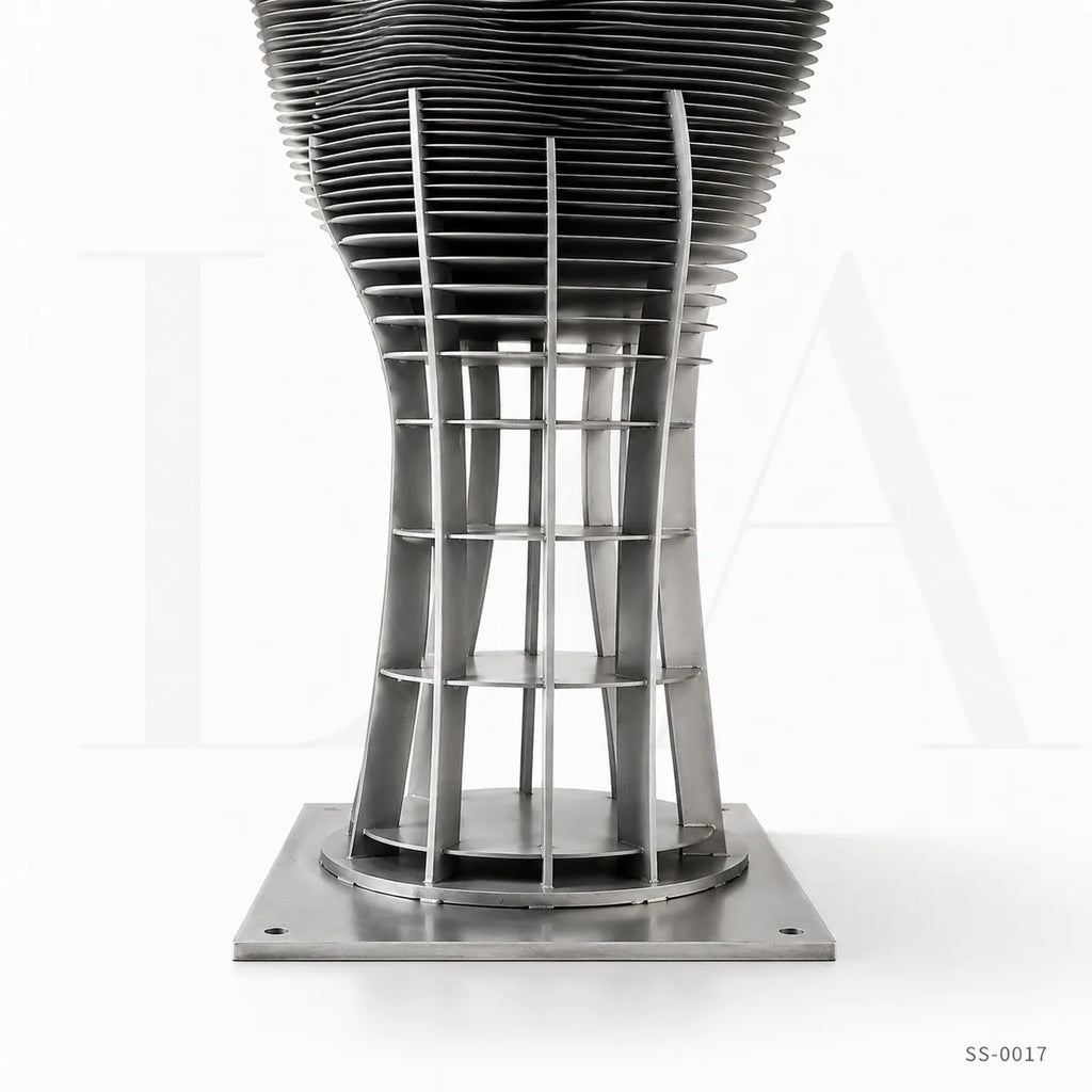 Monumental Stainless Steel Hand Sculpture with Mirror Sphere for Public Art Landscapes