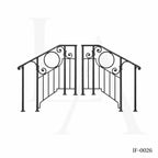 Classic Wrought Iron Stair Railing for Luxury Villa Entrances & Outdoor Steps