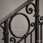 Classic Wrought Iron Stair Railing for Luxury Villa Entrances & Outdoor Steps