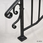 Classic Wrought Iron Stair Railing for Luxury Villa Entrances & Outdoor Steps
