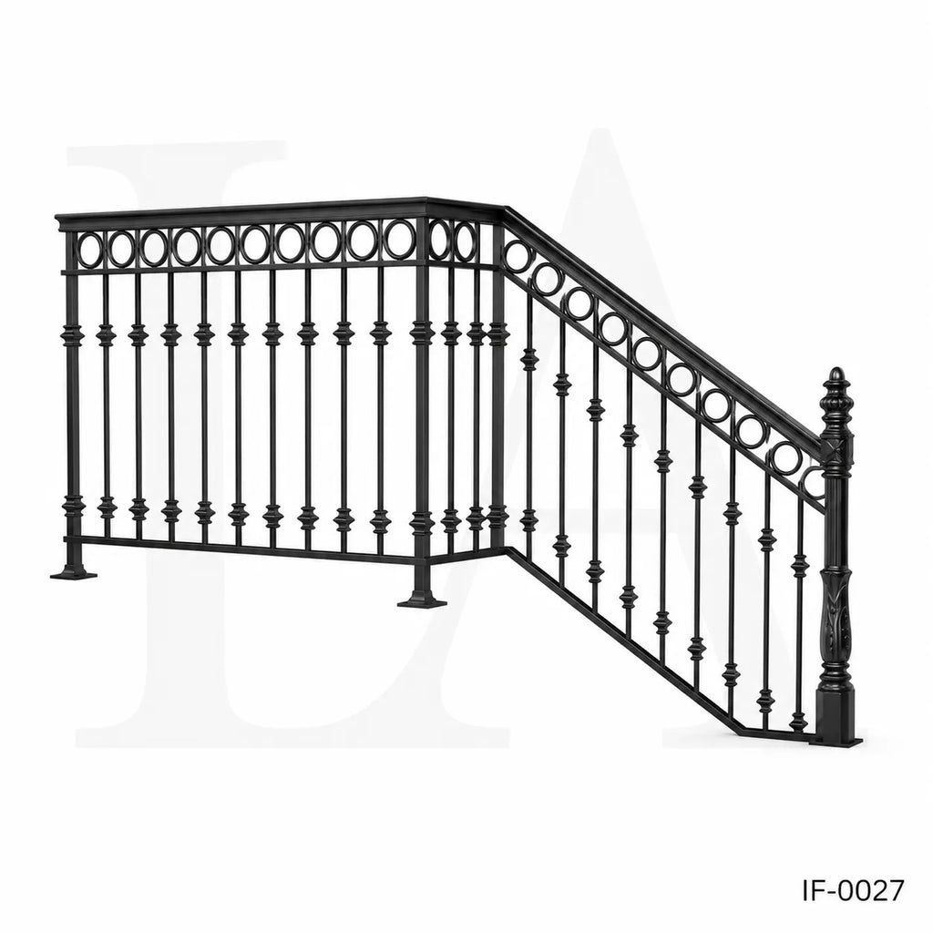 Decorative Wrought Iron Stair & Terrace Railing for Luxury Homes and Villas