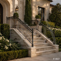 Decorative Wrought Iron Stair & Terrace Railing for Luxury Homes and Villas