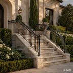 Decorative Wrought Iron Stair & Terrace Railing for Luxury Homes and Villas