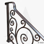 Decorative Wrought Iron Stair Handrail for Luxury Home Entrances