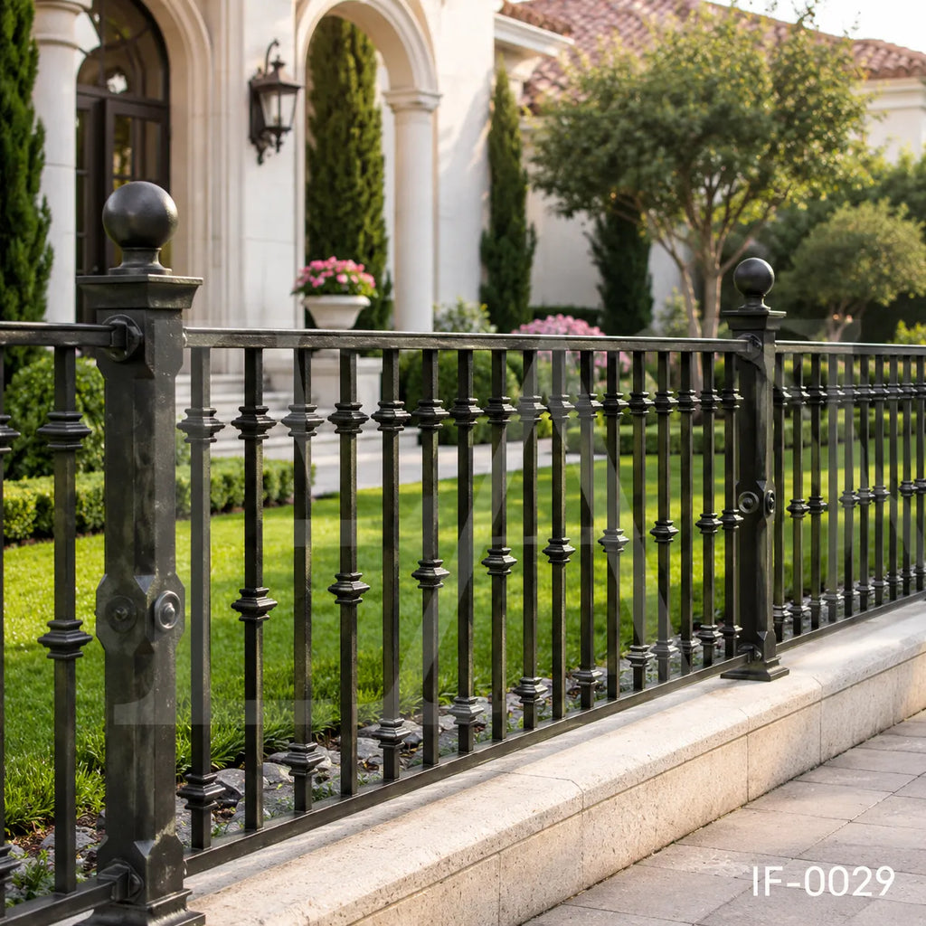 Classic Wrought Iron Garden Fence Panels for Luxury Villas and Landscapes