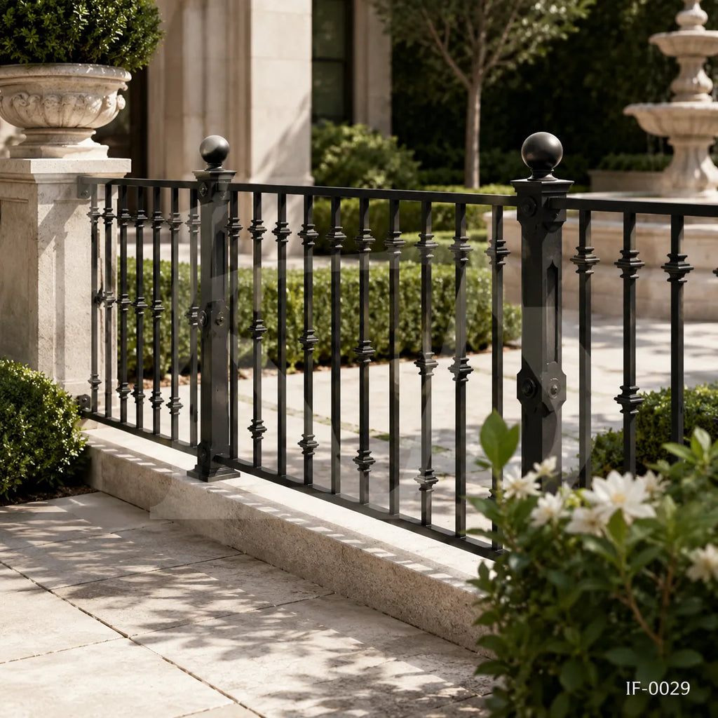 Classic Wrought Iron Garden Fence Panels for Luxury Villas and Landscapes