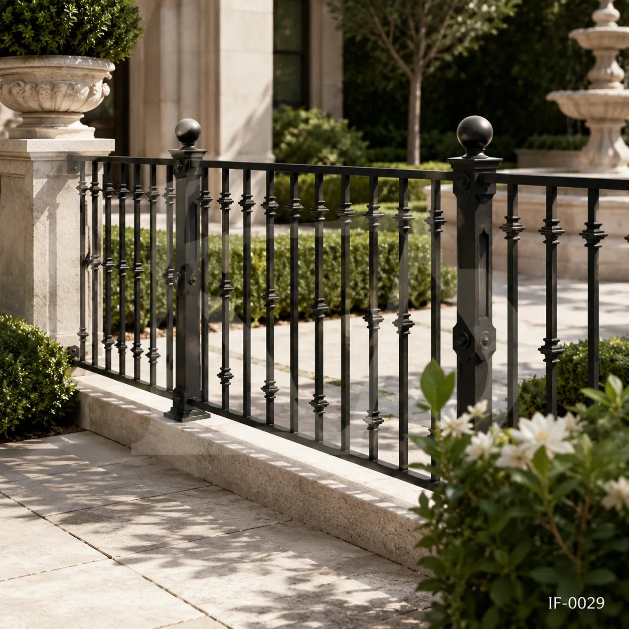 Classic Wrought Iron Garden Fence Panels for Luxury Villas and Landscapes
