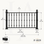 Classic Wrought Iron Garden Fence Panels for Luxury Villas and Landscapes