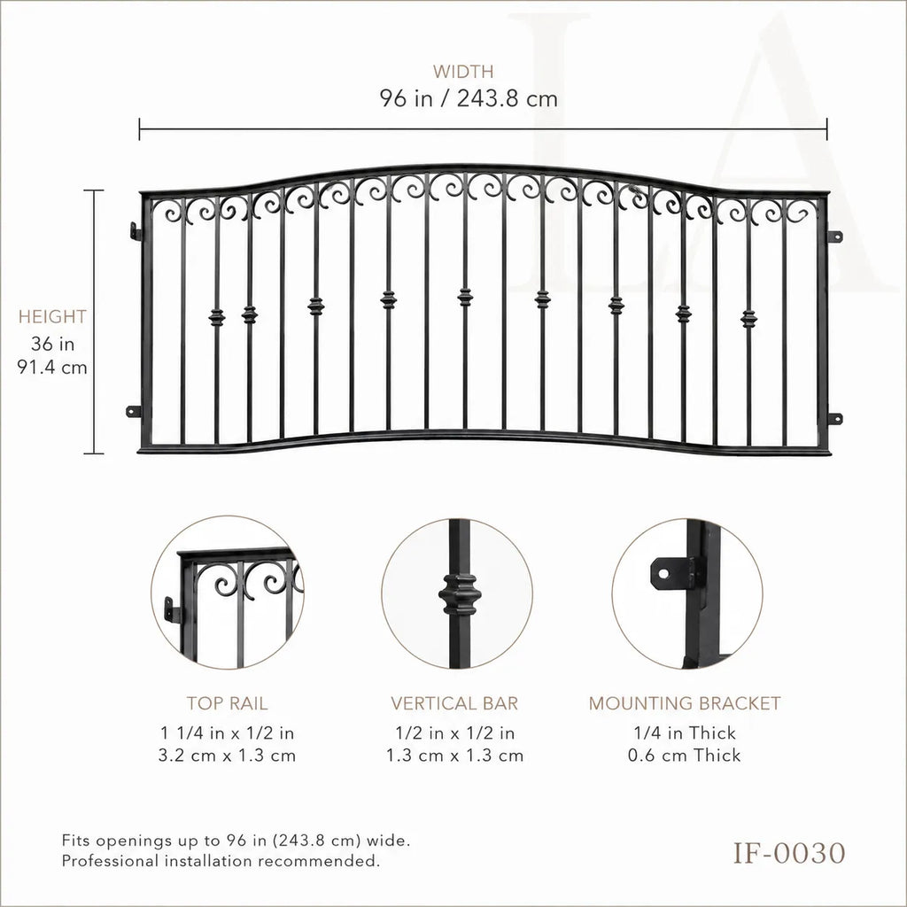 Custom Wrought Iron Balcony Railing for Luxury Villas and Mediterranean Homes