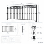 Custom Wrought Iron Porch Railing with Decorative Scroll Design