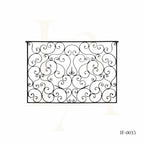 Custom French Style Wrought Iron Balcony Panel with Ornamental Scrollwork