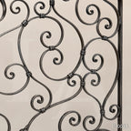 Custom French Style Wrought Iron Balcony Panel with Ornamental Scrollwork