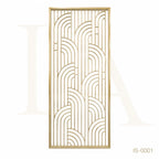 Luxury Champagne Gold Stainless Steel Decorative Screen Panel for Hotels & Villas