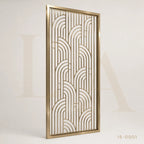 Luxury Champagne Gold Stainless Steel Decorative Screen Panel for Hotels & Villas