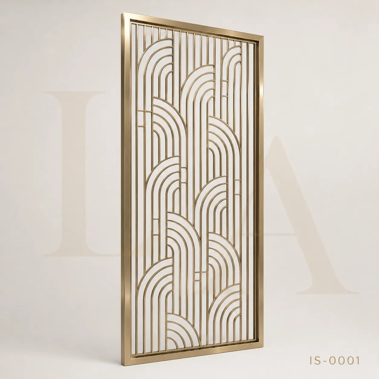 Luxury Champagne Gold Stainless Steel Decorative Screen Panel for Hotels & Villas