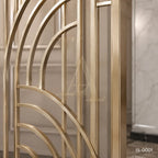 Luxury Champagne Gold Stainless Steel Decorative Screen Panel for Hotels & Villas