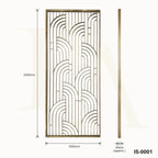 Luxury Champagne Gold Stainless Steel Decorative Screen Panel for Hotels & Villas