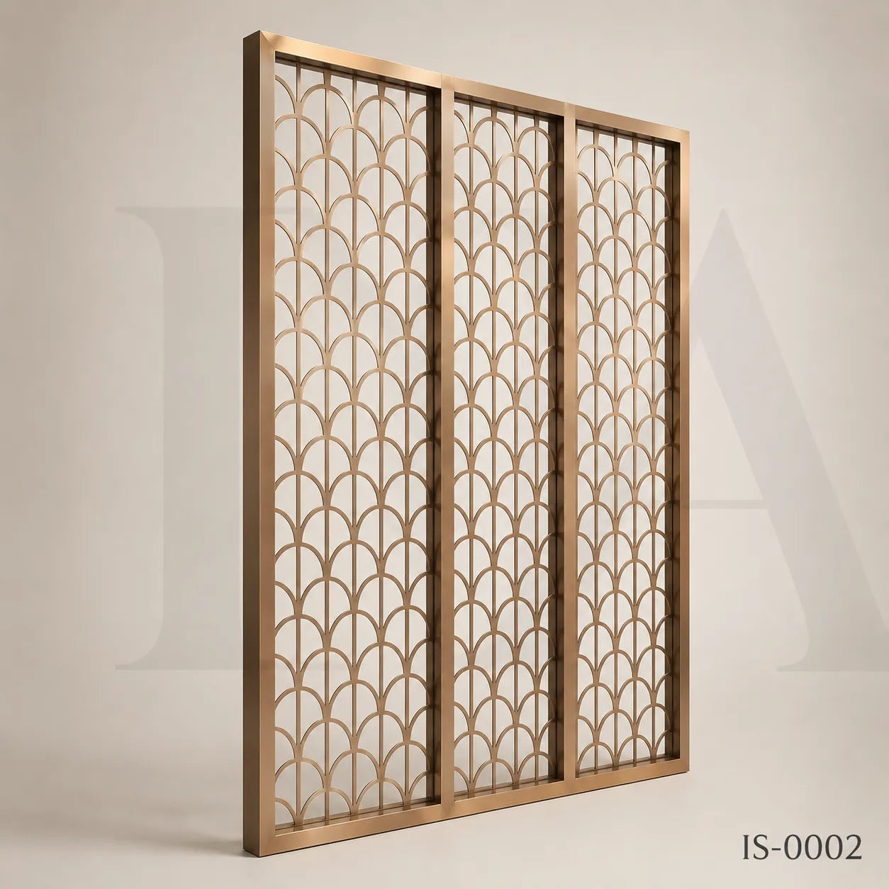 Rose Gold Stainless Steel Art Deco Decorative Screen Panel for Luxury Interiors