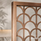 Rose Gold Stainless Steel Art Deco Decorative Screen Panel for Luxury Interiors