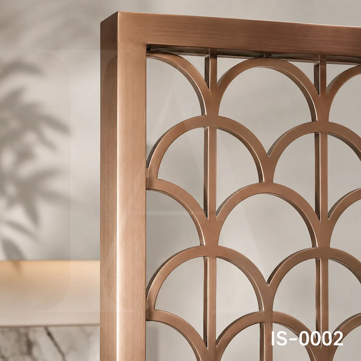 Rose Gold Stainless Steel Art Deco Decorative Screen Panel for Luxury Interiors