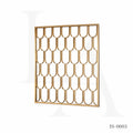 Luxury Champagne Gold Stainless Steel & Glass Decorative Screen Panel