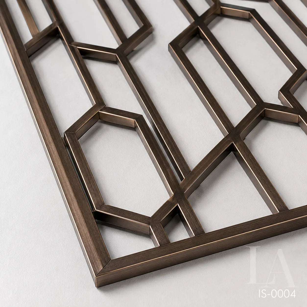 Luxury Bronze Color Stainless Steel Geometric Decorative Screen Panel