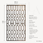 Luxury Bronze Color Stainless Steel Geometric Decorative Screen Panel