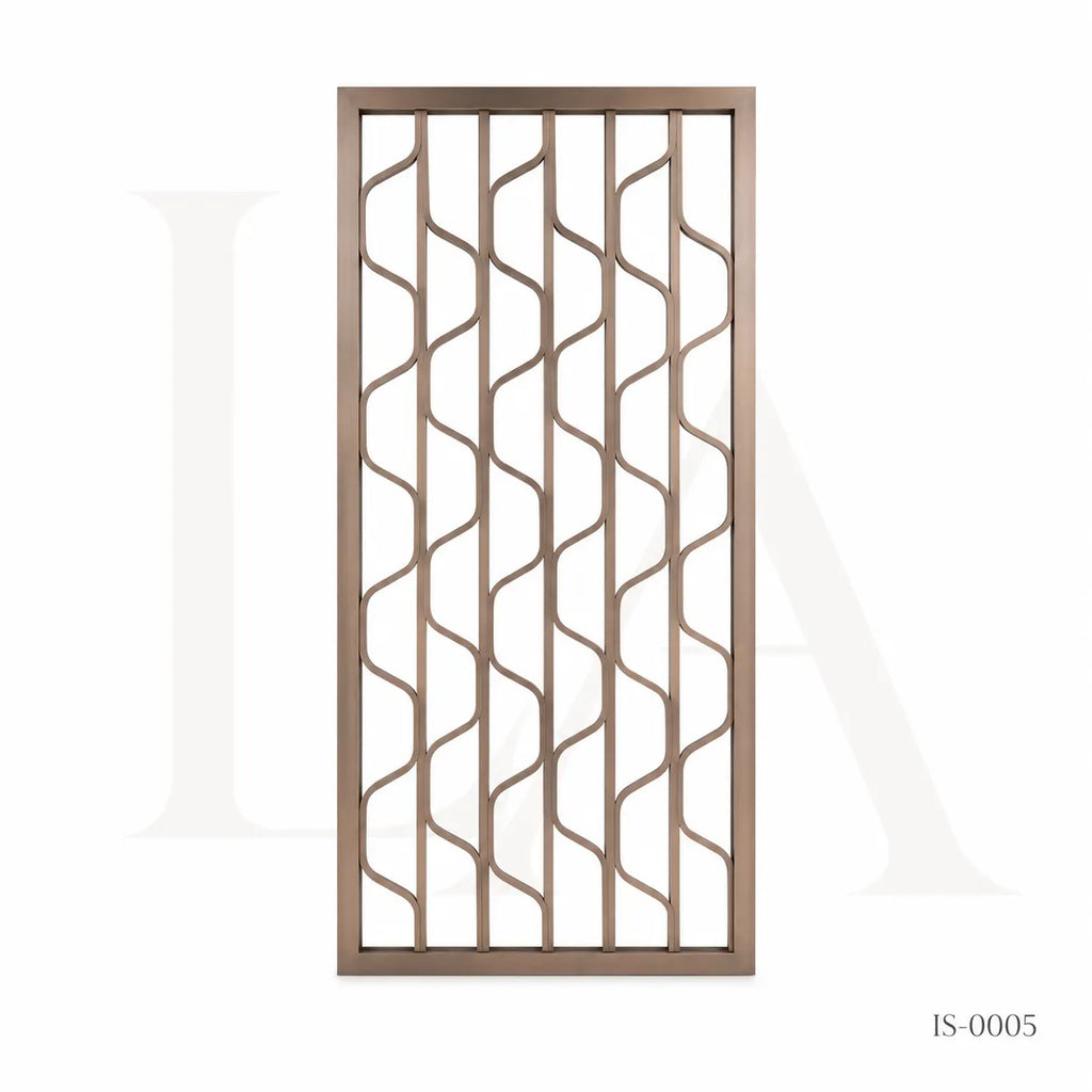 Stainless Steel Decorative Screen Panel with Wave Geometric Design
