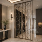 Stainless Steel Decorative Screen Panel with Wave Geometric Design