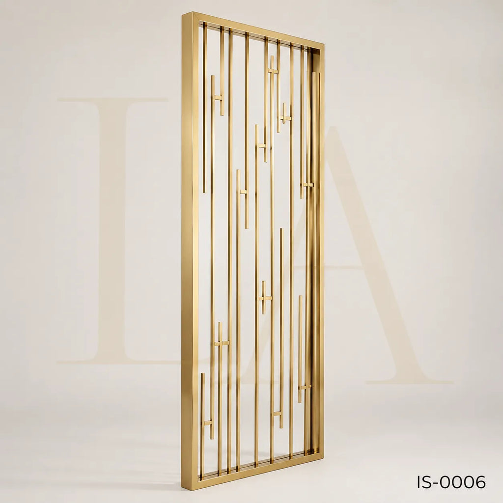 Luxury Gold Stainless Steel Decorative Screen Panel for Modern Interior Spaces