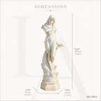 Hand-Carved White Marble Maiden Statue | Classical Garden & Interior Sculpture